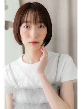 カバーヘア ブリス 川口(COVER HAIR bliss) シースルーバング切りっぱなし丸みショートボブZ川口20代30代