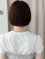 モッズヘア 越谷(mod's hair)&nbsp;ダークブラウン切りっぱなしぱっつんボブTc2越谷20代30代40代