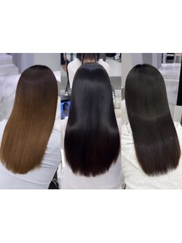 湿気・うねりにも負けないダメージレス縮毛矯正で艶髪を◎ダメージレスでブリーチ毛でもできる縮毛矯正!