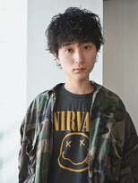 ディッセンバー 伊勢崎(December)&nbsp;メンズ/ブルーブラック/フェザーパーマ/ニュアンスパーマ/