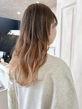 福山市美容室Caaryグラデーション・バレイヤージュカラー