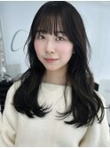大人可愛いモテ髪ミディアムレイヤーカット秋冬トレンドカラー