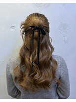 エフェ(effet)&nbsp;リボン カチモリハーフアップ