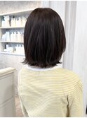 福山美容院Caary 艶と透明感あるパープルブラウンカラー20代30代