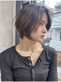 外国人風前下がりショートボブ海外風レイヤーカット A0515