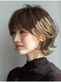 白髪ぼかし脱白髪染め似合わせショートボブ40代50代60代