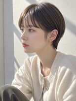 ノア(NOA) 【NOA】丸みショート×シースルーバング×ブラウンカラー