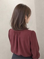 アトラ ハッピーヘアライフ 昭和町店(attra happyhairlife)&nbsp;ミディアムボブ×ブラウン/前髪カット