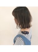 パッツンボブのグラデーションカラー