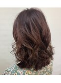 オレンジベージュ×切りぱなしボブ【松下 和正】