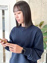 ノエ(noe) ワイドバングボブ×オリーブグレージュ