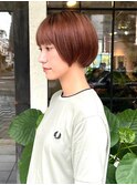 オレンジショートボブ