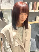 ラミエバイメルト 下北沢(lamie by melt)&nbsp;ミディアムレイヤー顔まわり チェリーレッド 【村上慶登】