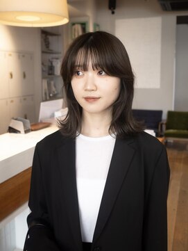 クリアー オブ ヘアー 藤が丘店(clear OF HAIR) 外ハネミディ×オリーブベージュ