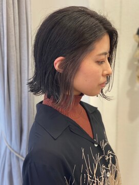 リブロ(liblo) 外はねボブ × インナーカラー(グレー)【liblo】