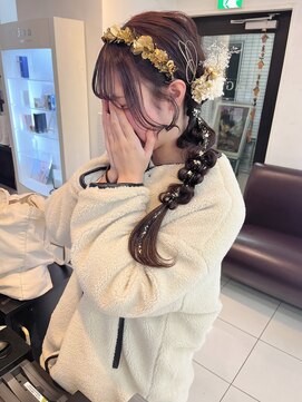 ヘアアンドデイスパ アグー(hair&dayspa AGU) 【横須賀中央 AGU】成人式 ヘアセット 編みおろし