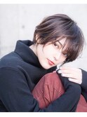 大人かわいい前髪セシルカットココアブラウンフリンジウェーブ