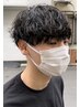メンズカット＋波巻きパーマ
