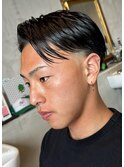 七三/センターパート/ニュアンスパーマ