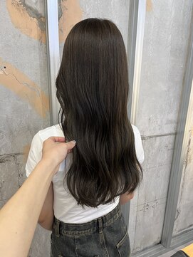 イオエ 梅田(ioe) 外ハネボブ /ミディアムストレート /ニュアンスカラー/髪質改善