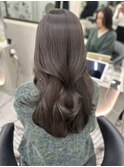 髪質改善グレージュカラー似合わせカットフェミニンロング