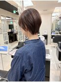 白髪ぼかし/ショート/ベージュカラー/30代40代50代