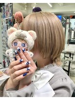 トーキョー オタクヘアー(TOKYO OTAKU HAIR)&nbsp;あんスタ 鳴上嵐 ハイトーン ブリーチカラー ブランドベージュ