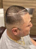 銀座マツナガ 浅草店&nbsp;夏個性派ヘアスタイルハイスキンフェードクロスラインボウズ