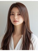 20代30代40代髪質改善カラーアッシュベージュ艶感ストレート