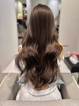 ステア ケース(stair case) 韓国ブリーチなしブラウンカラーロングレイヤーカット