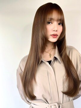 髪質改善　美髪ストレート　艶髪　前髪　韓国レイヤー　縮毛矯正