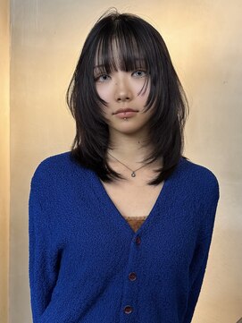 原宿/ウルフカット レイヤー デザインカラー ルーツカラー   