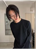 メンズカット／モードセンターパート