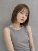 【工藤武士】切りっぱなしボブ×ベージュカラー 門前仲町