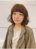 フェアリーボブ　肩にややつく感じでパーマ　大人かわいい