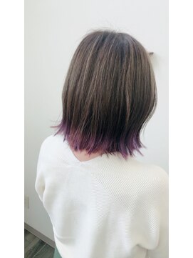 リリカル ヘアオブジェ ボブでちょこんとデザインカラー
