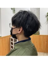 猫と三日月&nbsp;学生カット・マッシュスタイル