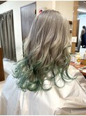 グラデーショングレージュ グリーン ひろ