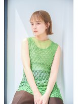 リトル 池袋(little)&nbsp;今季人気！シルキーベージュの切りっぱなしボブ