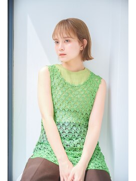 リトル 池袋(little) 今季人気！シルキーベージュの切りっぱなしボブ