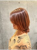オレンジカラー×ボブレイヤー＊【NICA 溝の口店】
