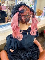 ヘアセットアップス(UP's)&nbsp;『ツインテールウェーブ巻きレースアップヘッドドレスリボン♪』