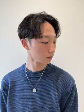 スタイル 茅ケ崎(STYLE) 【ハクラ】ハンサムショート センターパート 根元パーマ