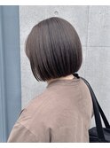 乾かすだけでまとまるミニボブ×グレージュ