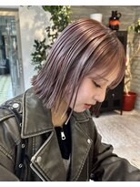 ヲタク(wotaku.)&nbsp;ピンクグレージュダブルカラーケアブリーチ切りっぱなし髪質改善