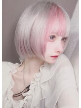 リアイス(Re:ICE) ホワイト＆ペールピンクツートーンボブ