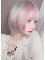 リアイス(Re:ICE) ホワイト&ペールピンクツートーンボブ
