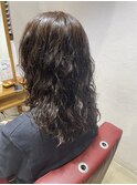 セミロングパーマスタイル