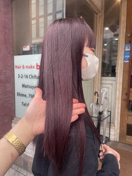 ボアップ 松山店(boappu) #ピンクブラウンカラー#イルミナカラー#髪質改善