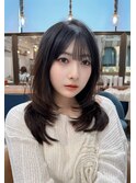 ミニウルフレイヤーカット顔周り前髪韓国ミディアムロング北千住